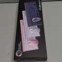 SABLUTE Wireless Keyboard and Mouse Combo Backlit - Compact Quiet Keyboard with RGB Mouse, Rechargeable, Slim, Sleep Mode, Portable Cordless Keyboard Mouse Set for Mac, Windows, Laptop (Space Gray)