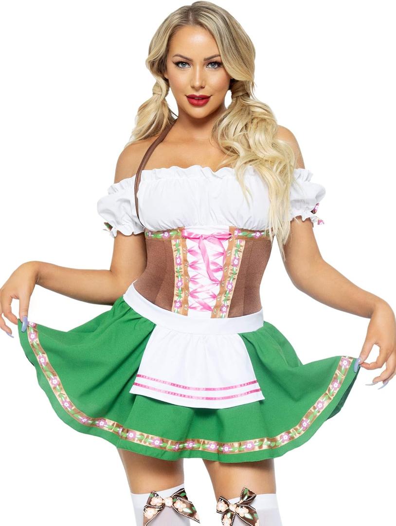 Leg Avenue Women's Gretchen Costume Dirndl Dress Oktoberfest Outfits Women