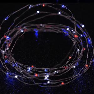 Red White and Blue Lights for 4th of July Decorations 10 FT 40 LED Fairy Lights with Remote Ideal Indoor and Outdoor Patriotic Decorations