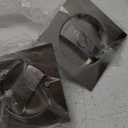 LWZH Privacy Pocket Door Lock,Square Sliding Barn Door Lock Latch,Invisible Recessed Door Lock for 1 3/8” to 2 3/16” Thickness Door (Silver)