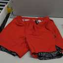 maamgic Mens Workout Shorts 2 in 1 Stretch 5" Gym Shorts Running Shorts with Compression Liner Zip Pocket (X-Small, Red)