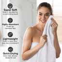 HOMEXCEL Waffle Bath Towels Set 4 Pack, Premium Microfiber Bathroom Towels, Ultra Soft, Lightweight, Highly Absorbent and Quick Dry Towel for Bathroom, Gym, Shower, Hotel, and Spa, 30 x 60 Inch, White