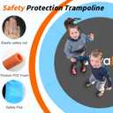 Ativafit 60'' Rebounder Trampoline Indoor Outdoor for Kids Ages 1-8, 5 FT Recreational Toddler Trampoline with Safety Enclosure Net Gifts with Basketball Hoop Dartboard Ocean Bal