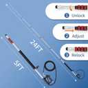 LidoDola 24FT Telescoping Pressure Washer Wand Kit - 2 Extension Poles, Gutter Cleaner, Brush, Pivoting Coupler & 7 Nozzles for Roof, Deck, Vehicle, Sidings