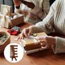 2 in 1 Natural Sandalwood Hair Massager Scalp, Gua Sha Tools, Wood Facial Massage Tool, Hair Massager, for Hairs, Face, Eyes, Neck and Body MassageBrown