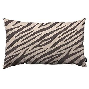 TKS MITLAN Brown Zebra Stripe Pillow Covers 12x20 Inch Tiger Animal Fur Beige Abstract Exotic Decorative Throw Pillow Covers Cushion Case for Home Sofa Couch Decoration