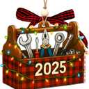 Mechanic Ornament  Mechanic Ornaments for Christmas Tree, Unique Mechanic Ornament 2025 Gifts for Mechanics, Mechanic Christmas Ornament and Decor Gift Wood Acrylic 2 Layers Xmas Ornaments