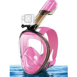 Greatever Full Face Snorkel Mask, Snorkeling Gear for Adults with Latest Dry Top Breathing System and Detachable Camera Mount, Foldable Snorkel Mask Adult, Snorkels Anti-Fog & Anti-Leak