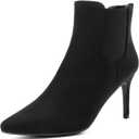 DREAM PAIRS Women's Pointed Toe Stiletto High Heel Ankle Booties (9.5, Kizzy-1 Black/Suede)