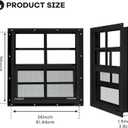 Shed Windows 2 Pack, Chicken Coop Windows 36" x 36" with Tempered Glass and Fiberglass Screen, Flush Mounted Small Window for Shed, Barns, Playhouse, Household, Garage (Black)