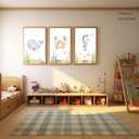 2 x Wodkwq Nursery Wall Art Sea Animal Canvas Prints Baby Girl Boy Room Decor Watercolor Paintings Pictures Cute Ocean Theme Toddler Room Decoration Set of 3 for Kids Bedroom Bathroom 12x16in Unframed