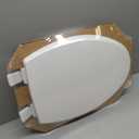 Mayfair Cassel Slow Close Toilet Seat, Easy Clean, Non Slip Premium Wood Seat, Easy Install, Made in USA, Elongated, White