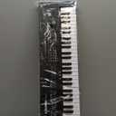 M SANMERSEN Kids Music Keyboard, 61-Key Portable Electronic Piano Toy with Microphone, Teaching Tool for Beginners, Ages 3-12, Black (24.4*6.3*1.8 inch)