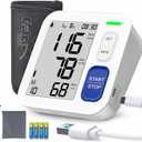 Blood Pressure Monitors for Home Use Upper Arm, Automatic Accurate BP Cuff 9"-17" with 4" LCD Screen, 2 x 90 Memory & HR Detection, Digital BP Machine with USB Cable 4 AAA Batteries & Storage Bag