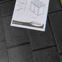 Suncast Outdoor Storage Shed for Backyard and Garden, Horizontal, 4' x 2.5', Stoney Grey - Portable Utility Deck and Cabinet for Tools, Equipment, and Garbage