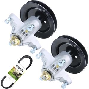 2 Pack 918-04197B Spindle Assembly with 954-04062 Deck Belt Replaces MTD/Cub Cadet 918-04197B, 918-04197, 918-04197A, 618-04197, 618-04197B, 918-0427, 918-0427C, 618-0427, 618-0324