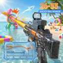 Electric Water Gun for Adults Kids, Automatic Squirt Guns LED Light, 6.7 x 2.6 x 4.9 inches