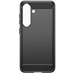 Substitutable Dustproof Natural Tactility Carbon Fiber Soft Slim TPU Case Cover Compatible with Samsung Galaxy S25 Cellphone