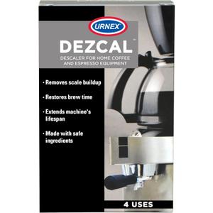Descaling Powder Solution - 4 Uses - Activated Scale Remover for use with Keurig 1.0/2.0, Home Coffee and Espresso Machines, Kettles, Garment Steamers