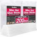 100 PCS Mini Hot Glue Sticks, 8" Long x 0.27" Diameter Glue Sticks for Glue Gun, Perfect Fit for Mini Glue Guns, Widely Used in Wood, Metal, Glass, Plastic, Floral, Fabric, and More
