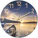16 Inch Round Sunset Battery Powered Wall Clock