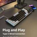 Gaming Keyboard 65%, Wired Mechanical Keyboard, Hall Effect Keyboard, Magnetic Mechanical Keyboard, Rapid Trigger & 8000Hz Polling Rate, 65% Gasket Mount with Knob, RGB Backlit, Black