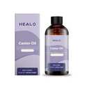 Healo, Castor Oil Pack Wrap, Castor Oil Pack Wrap Kit - 3.38 Oz with Reusable Wraps - For Stomach, Neck and Entire Body with Adjustable Elastic Straps (1 Bottole, 100ML)