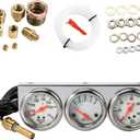 Triple Gauge Kit Oil Volt Water Gauge 3 in 1 Car Meter Auto Gauge Temp Gauge Temperature Oil Pressure Gauge Sensor US(Three in one)