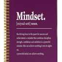 Knibeo Mindset Inspirational Notebooks Journal - Anti Anxiety Notebook, 5.5×8.3 Inch Inspirational Spiral Bound Notebook with 164 Pages, College School Supplies(Violet), Set of 2