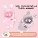 Sugar Glider Bonding Pouch Bonding Pouch Carry for Rat Syrian Hamster Hedgehog Small Pocket Pets, Gerbil Travel Bag Cute Bunny-Shaped Outing Bag with Large Transparent WindowPink