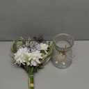 Silk Flowers in Vase, Artificial Flowers with Vase Fake Flowers Arrangement Faux Dahlia for Decoration Table Centerpiece (Dahlia) (Dalia)