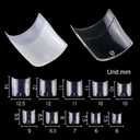 3 x Beuniar Acrylic Clear Nail Tips Short French Square False Tip 500Pcs | Artificial Nails, for Manicure Art Salons & Home DIY, With Storage Box