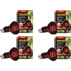 Exo Terra Heat-Glo Infrared Spot Lamp, 75-Watt/120-Volt (Pack of 4)