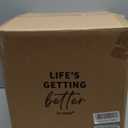 Black Ceramic Vase - Large 12.5 Inch Round Floor Vase for Centerpieces, Farmhouse Rustic Minimalist Home Decor (Sandstone Black)