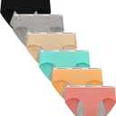 Nalwort Teen Girls Period Underwear Menstrual Period Panties Leak-Proof Cotton Protective Briefs Pack of 6 (12-14 Years, Multicolor-5)