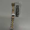 Slim Metal Compatible with Samsung Galaxy Watch 7 band, 20mm Stainless Steel Strap for Galaxy Watch Bands 40mm 44mm Women, Dressy Thin Chain Bands for Galaxy Watch FE/ 6/5/ 4/ Active 2 (Gold/Silver)