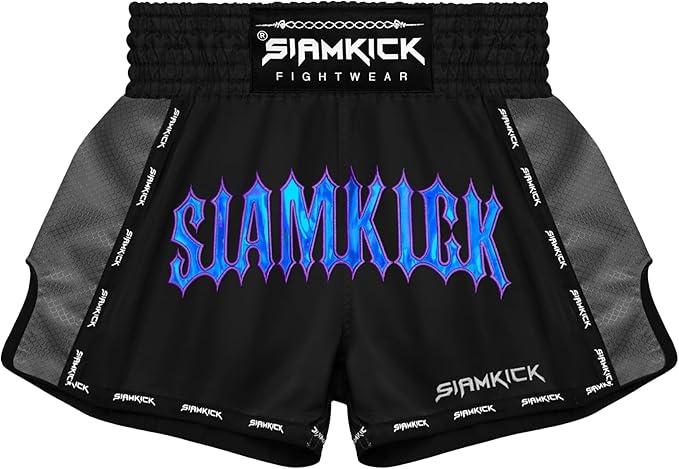 Elite Muay Thai Shorts for Men Women Boxing Kickboxing High Grade MMA Fight Clothing Training Workout Trunks, Size: L