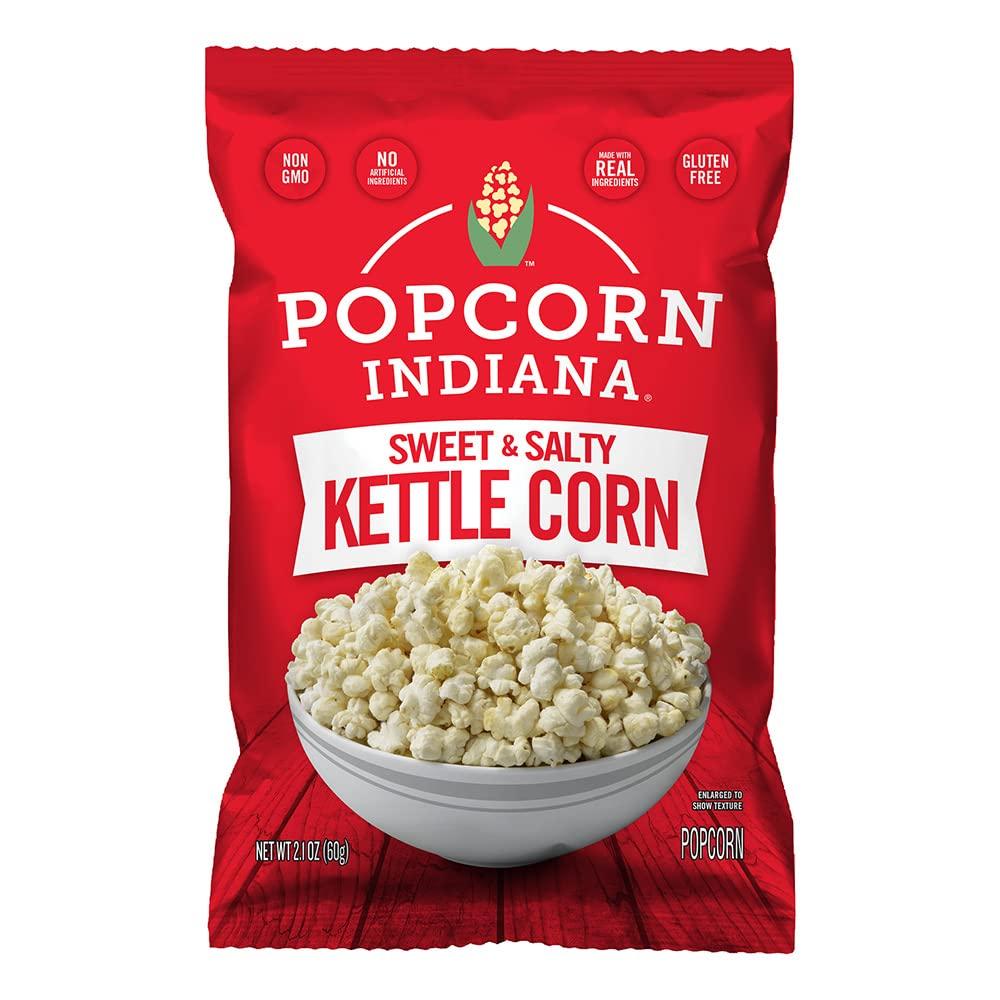 Popcorn Indiana Kettle Corn, King Size Bags Caddy, 2.1 Oz (Pack of 6) (EXP 12/22/26)