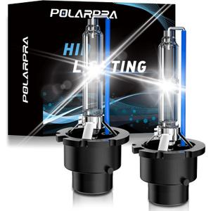 D2S HID Headlight Bulbs - 6000K Daylight White 35W 7600LM Super Brighter High Low Beam Xenon Replacement Headlights D2R/D2C HID Bulbs for Cars, 5 Years Lifetime - Pack of 2