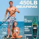 11'635" Super Wide Inflatable Paddle Board, Ultra Stable Stand Up Paddleboards for 450lb/3 People/Family/Big Size w/Shoulder Strap, 100L Backpack, All-Round Sup Board, US Fin