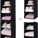 GRANNY SAYS 6-Shelf Hanging Organizer for Closet, Separable to 2 Pack 3-Shelf Hanging Shelves, Hanging Organizer for Bedroom, Black