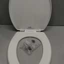 Bemis 7300SLEC Slow Close Toilet Seat, Easy Clean Hinges and Durable Plastic Seat, Made in USA, Elongated, White