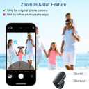 Wireless Phone Camera Remote Shutter with Zoom for iPhone Android, Bluetooth Phone Shutter Control with Front/Rear Camera Switch,Hands Free for Tiktok YouTube Photo & Video Recording Content Creator