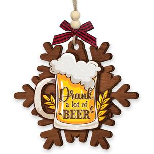 7 x Beer Christmas Ornament 2025 - Funny Beer Mug Drink Ornaments for Coworkers, Friends, Drinking Gifts for Beers Lover Men, Women, Beverage White Elephant Gift Ideas