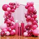 YMSZ Pink Balloon Garland Arch Kit, Hot Pink Balloons Metallic Balloon for Birthday,Princess, Wedding, Baby Shower, Valentine's Day Party Decorations