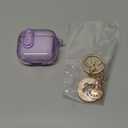 (with Safety Lock) Clear Case Compatible with Cute Apple Airpods 4 Cases 2024 Women, VISOOM Soft TPU Transparency Air pods 4 Gen Case iPods 4 Earbuds Case Girl Bling Keychain for Airpod iPod 4th Gen (Purpl)