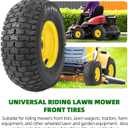 AR-PRO (2-Pack) 13x5.00-6 Front Tire and Wheel Assembly, 4-Ply Tubeless Turf Tire with Rim for Riding Mower Lawn Tractor, 3"-6" Offset Hub & 3/4" Bushings extra 5/8" Bushings
