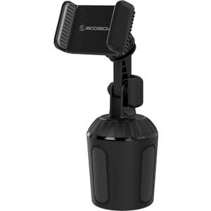 Scosche UHCUP2M-SP1 Universal Cup Phone Holder Mount with Adjustable Arms and Adjustable Base, Expands to Fit Cupholder, 360 Degree View Rotation