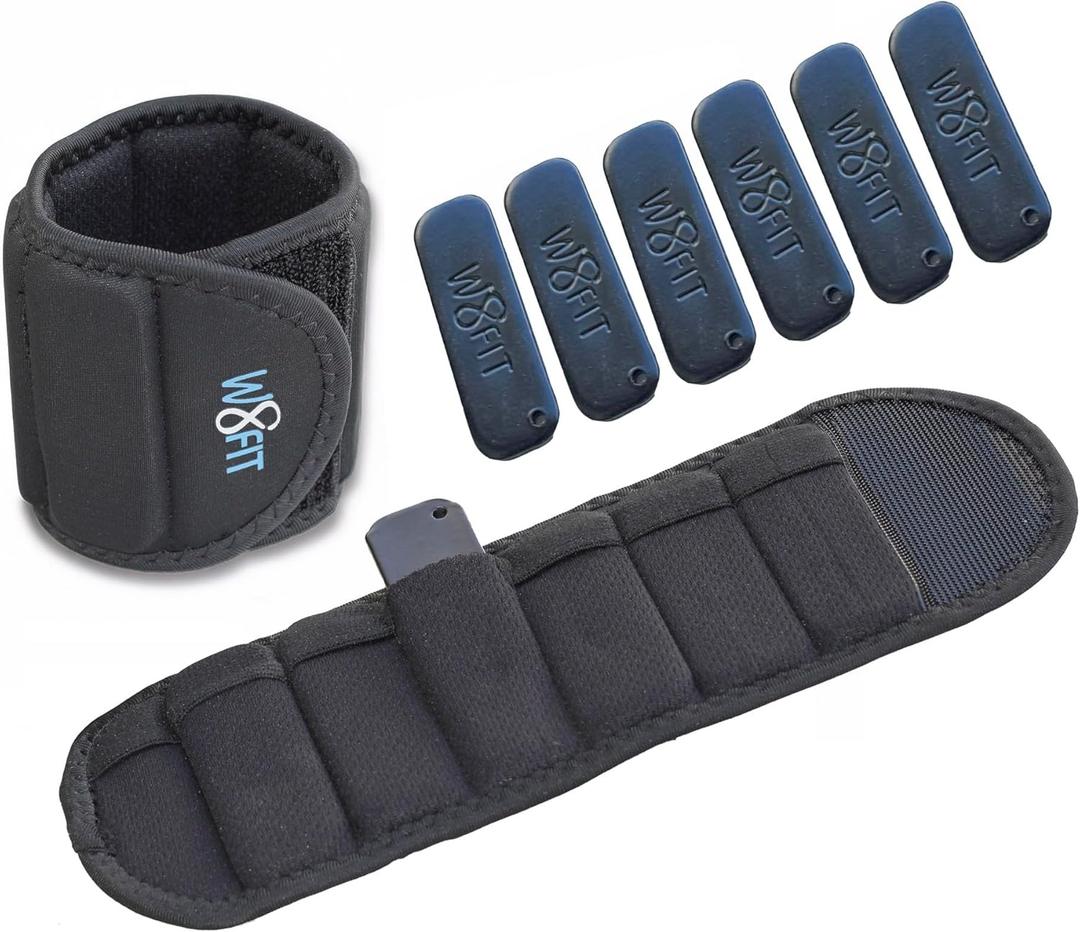W8FIT Adjustable Wearable Wrist Arm Weights for Walking, Fitness, and Physical Therapy (SMALL 2.5 LBS PAIR (1.25 LBS each))