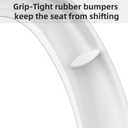 Toilet Seat Cover,Elongated Toilet Seat with Quick-Release Design, Fits 19 Inch Toilets, Durable PP Material, Comfortable and Stylish for Modern Bathrooms, White